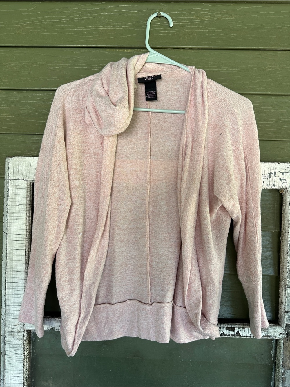 It's Our Time Light Pink Open-Front Hooded Cardigan